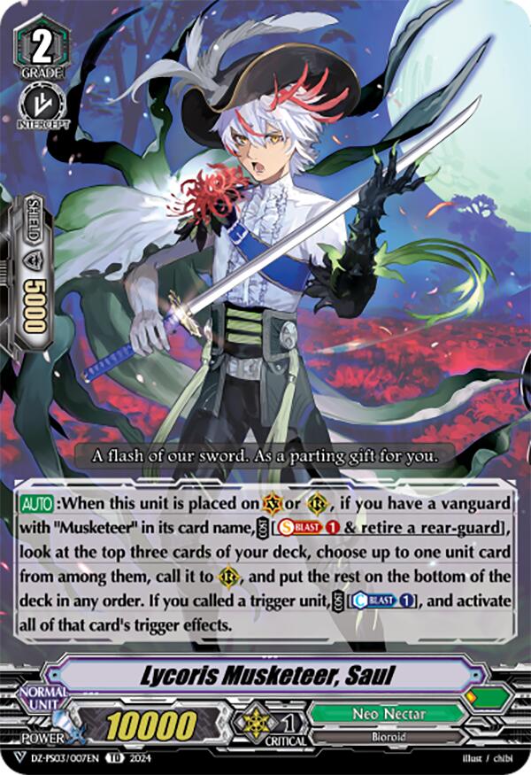 Lycoris Musketeer, Saul (DZ-PS03/007EN) [Premium Deckset "Musketeer"] | Pegasus Games WI