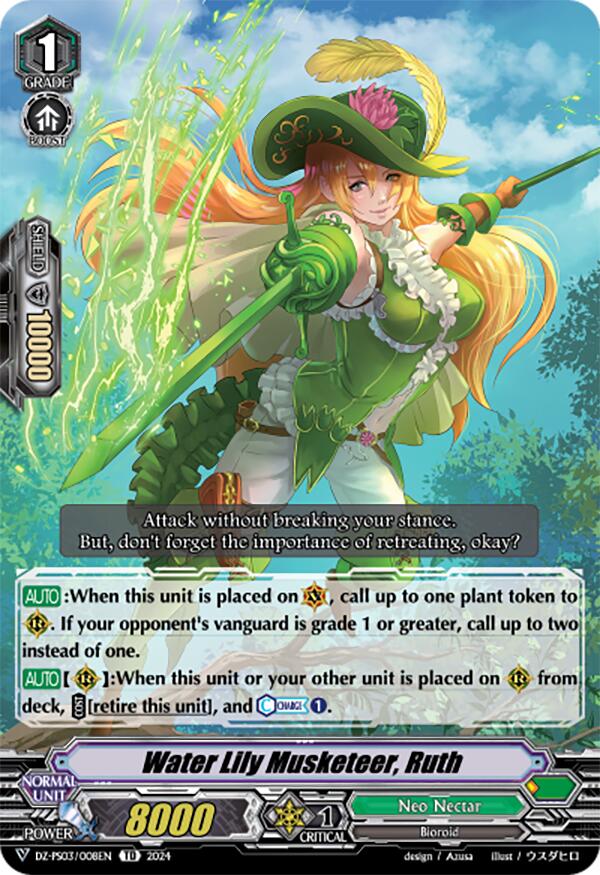 Water Lily Musketeer, Ruth (DZ-PS03/008EN) [Premium Deckset "Musketeer"] | Pegasus Games WI
