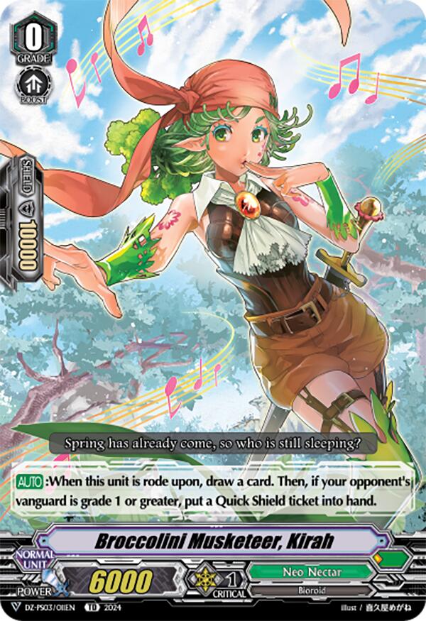 Broccolini Musketeer, Kirah (DZ-PS03/011EN) [Premium Deckset "Musketeer"] | Pegasus Games WI