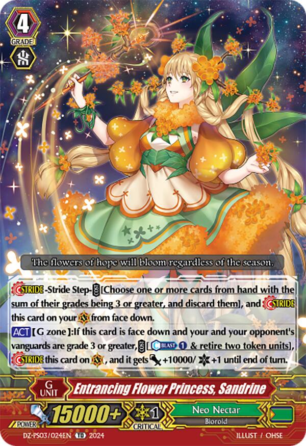 Entrancing Flower Princess, Sandrine (DZ-PS03/024EN) [Premium Deckset "Musketeer"] | Pegasus Games WI