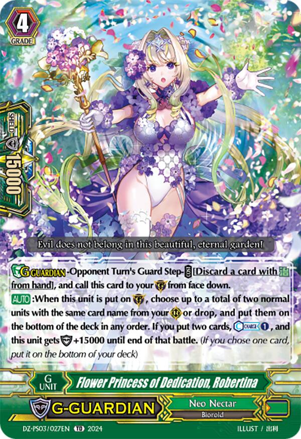 Flower Princess of Dedication, Robertina (DZ-PS03/027EN) [Premium Deckset "Musketeer"] | Pegasus Games WI