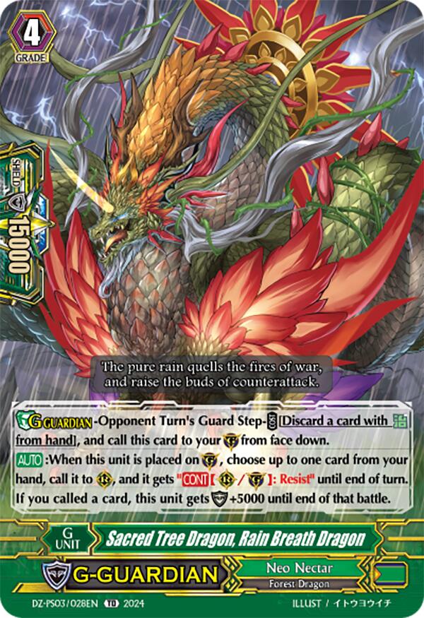 Sacred Tree Dragon, Rain Breath Dragon (DZ-PS03/028EN) [Premium Deckset "Musketeer"] | Pegasus Games WI