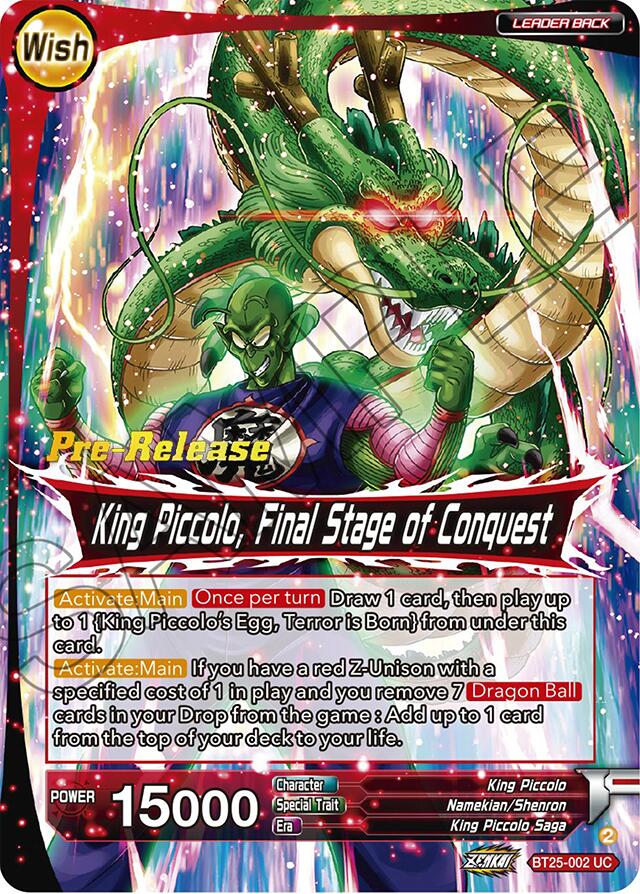 King Piccolo // King Piccolo, Final Stage of Conquest (BT25-002) [Legend of the Dragon Balls Prerelease Promos] | Pegasus Games WI
