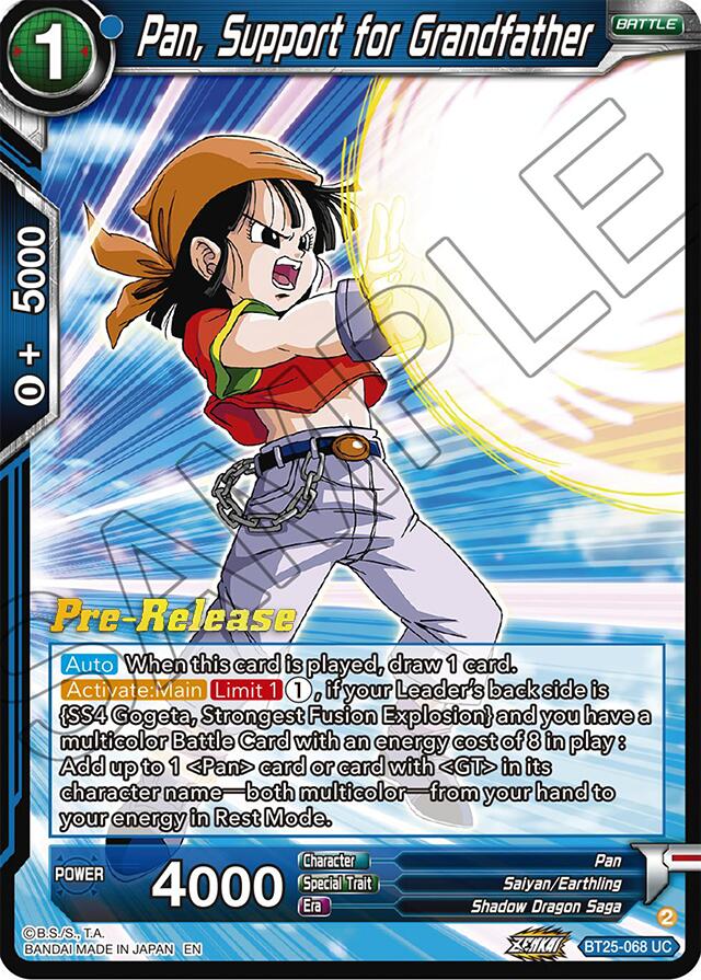 Pan, Support for Grandfather (BT25-068) [Legend of the Dragon Balls Prerelease Promos] | Pegasus Games WI
