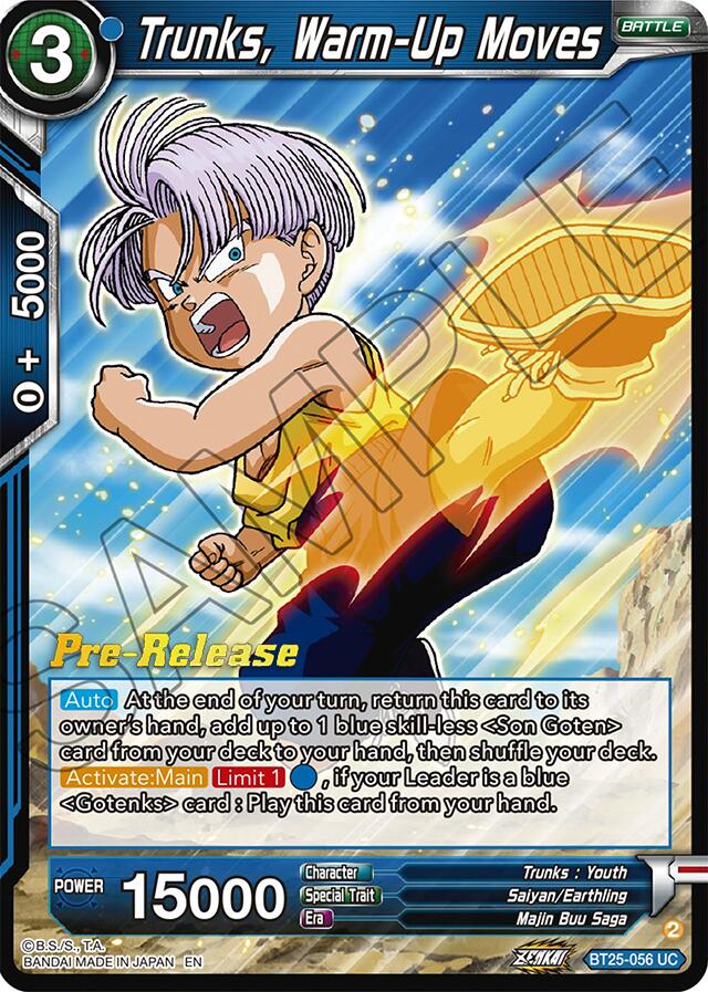 Trunks, Warm-Up Moves (BT25-056) [Legend of the Dragon Balls Prerelease Promos] | Pegasus Games WI