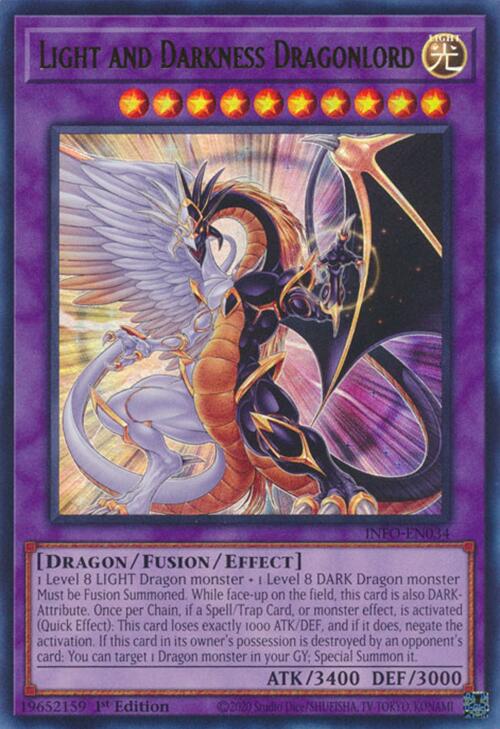 Light and Darkness Dragonlord (Quarter Century Secret Rare) [INFO-EN034] Quarter Century Secret Rare | Pegasus Games WI