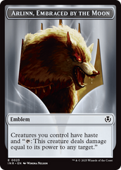 Wolf (0018) // Emblem - Arlinn, Embraces by the Moon Double-Sided Token [Innistrad Remastered Tokens] | Pegasus Games WI