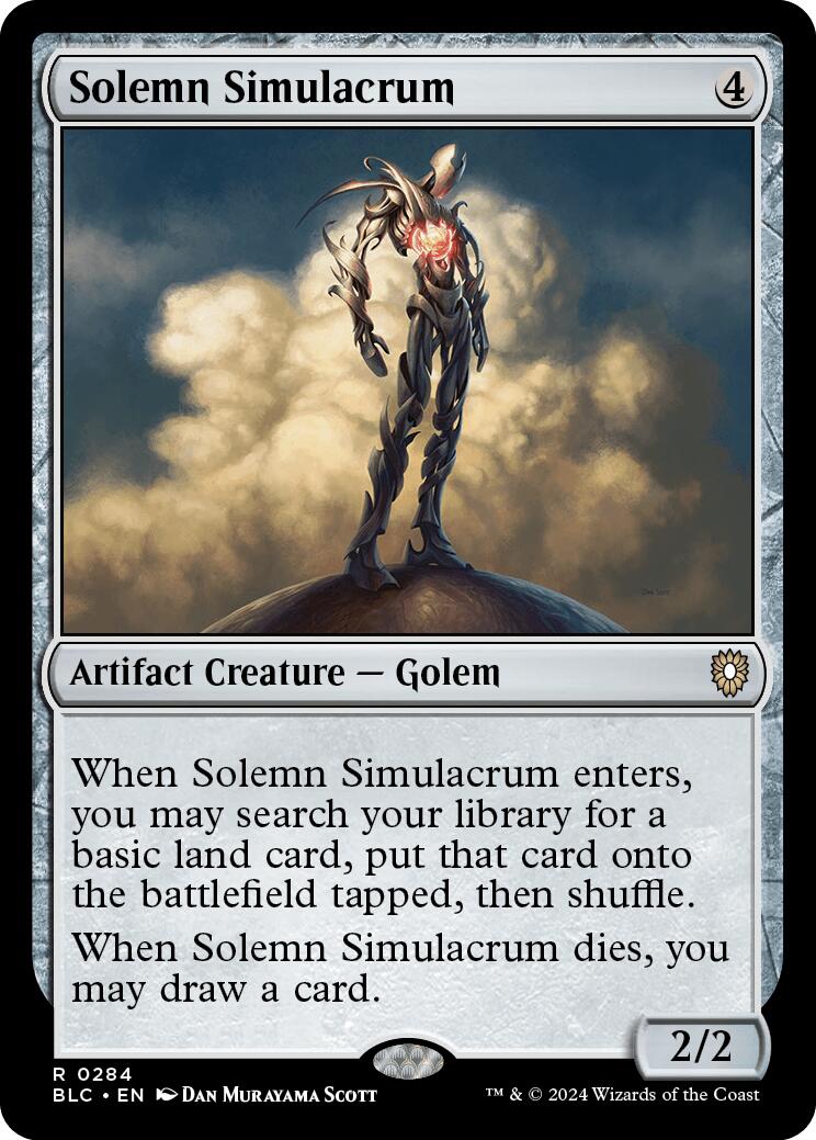 Solemn Simulacrum [Bloomburrow Commander] | Pegasus Games WI