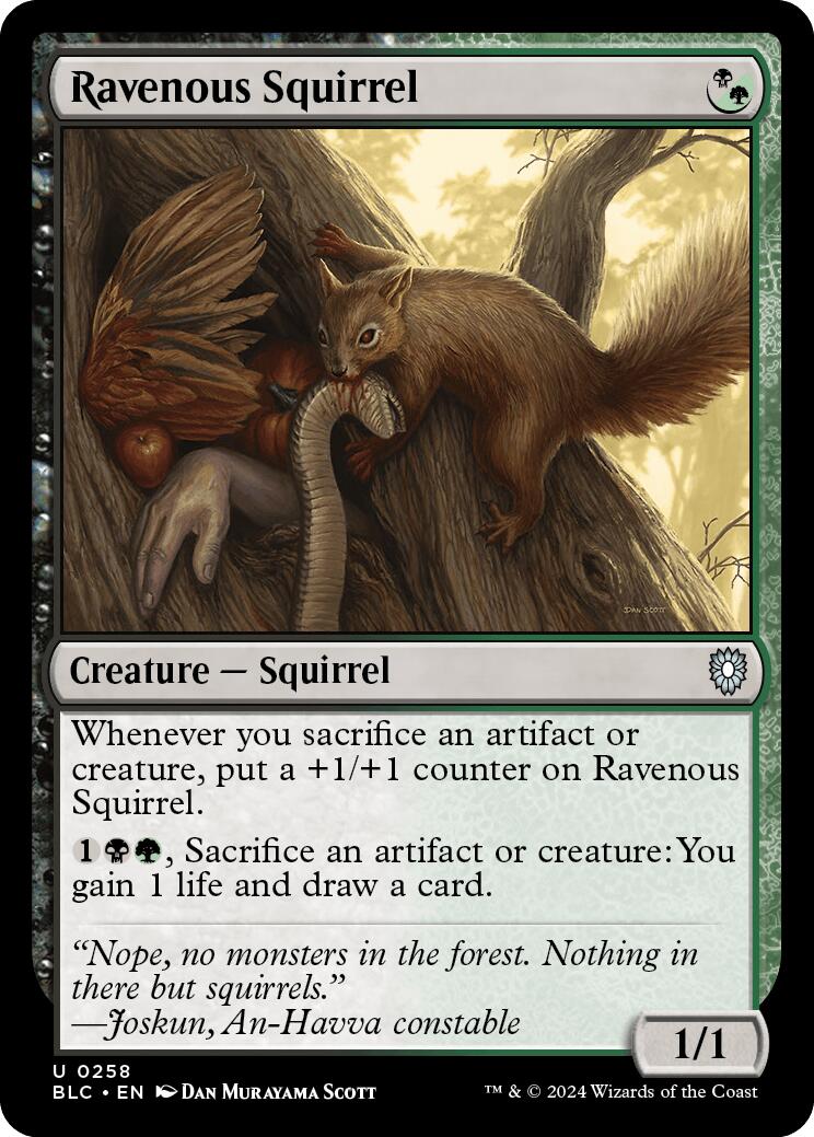 Ravenous Squirrel [Bloomburrow Commander] | Pegasus Games WI