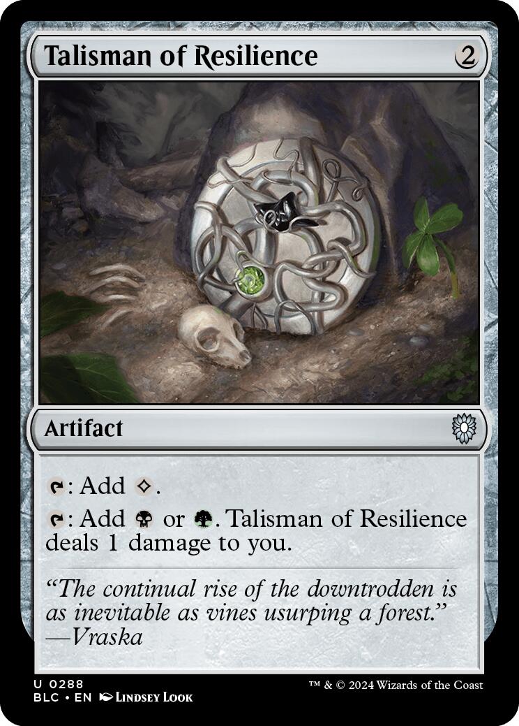 Talisman of Resilience [Bloomburrow Commander] | Pegasus Games WI