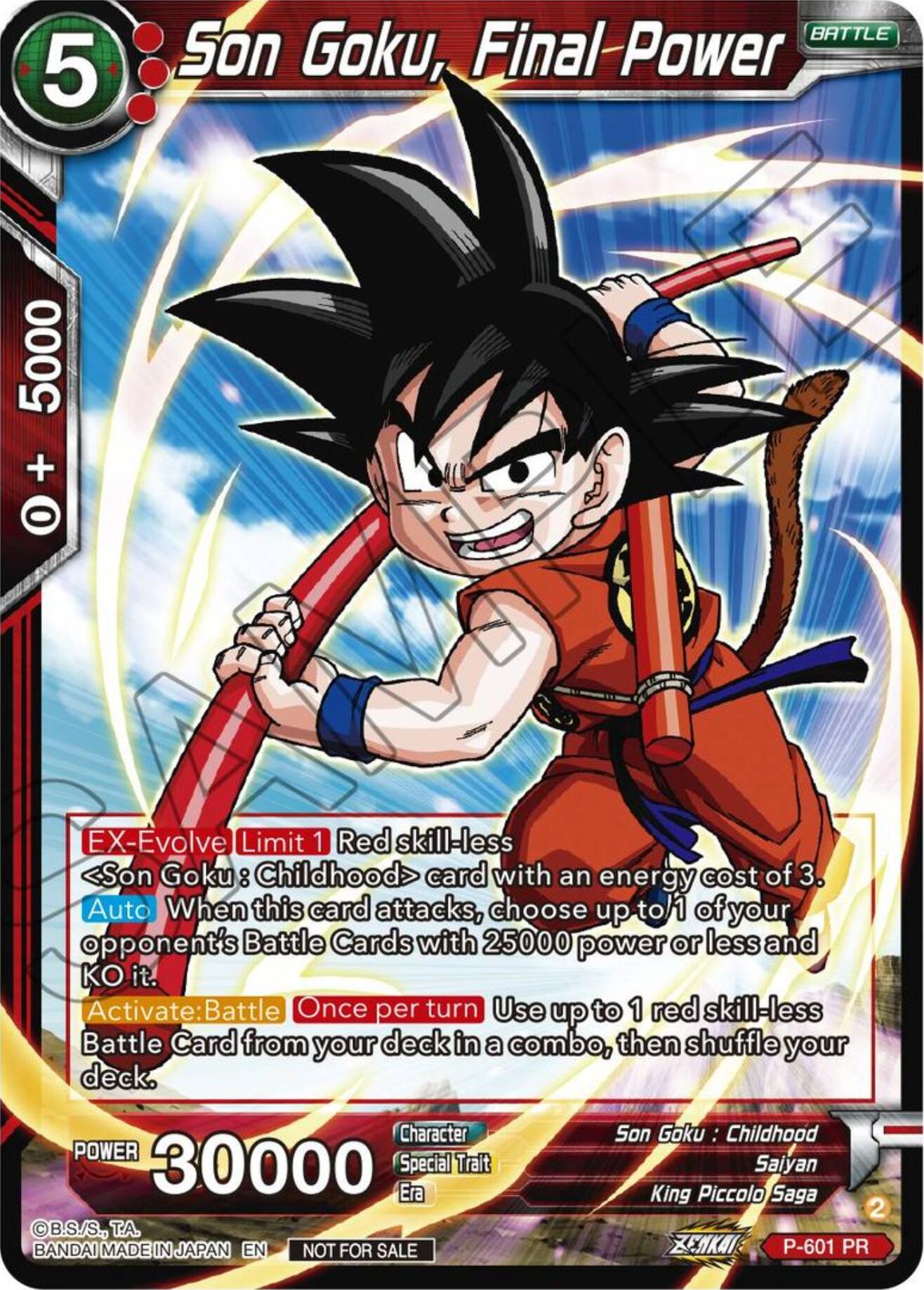 Son Goku, Final Power (Tournament Pack Vol. 8) (P-601) [Promotion Cards] | Pegasus Games WI