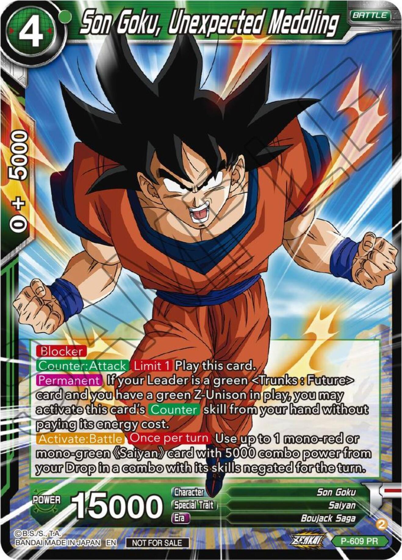 Son Goku, Unexpected Meddling (Tournament Pack Vol. 8) (P-609) [Promotion Cards] | Pegasus Games WI