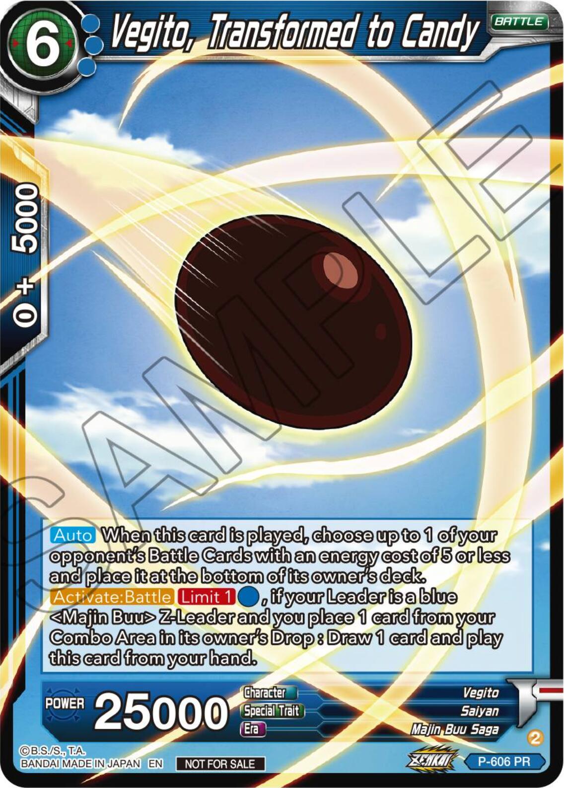 Vegito, Transformed to Candy (Tournament Pack Vol. 8) (P-606) [Promotion Cards] | Pegasus Games WI