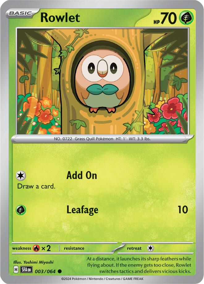 Rowlet (003/064) [Scarlet & Violet: Shrouded Fable] | Pegasus Games WI