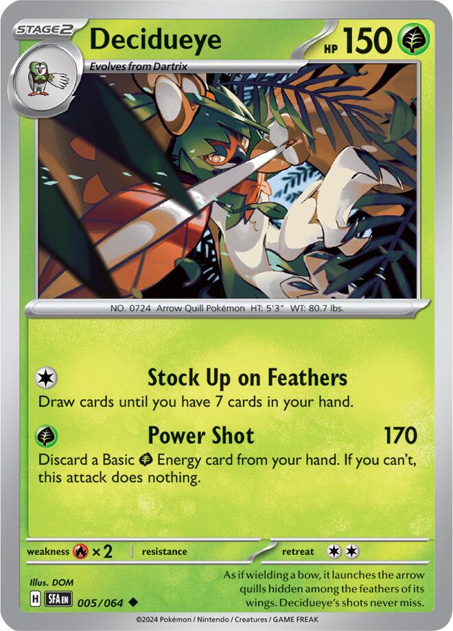 Decidueye (005/064) [Scarlet & Violet: Shrouded Fable] | Pegasus Games WI