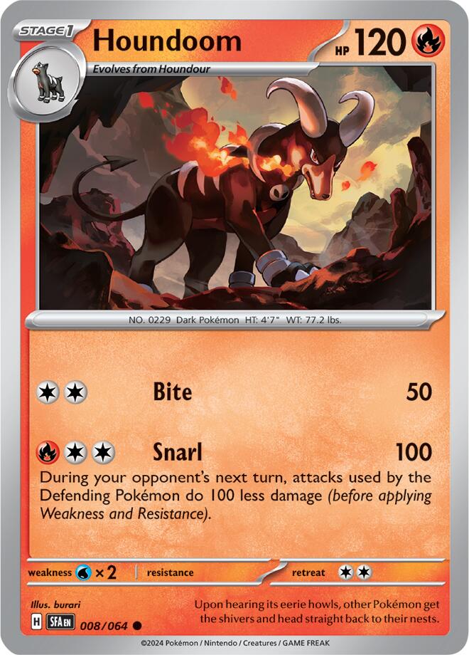 Houndoom (008/064) [Scarlet & Violet: Shrouded Fable] | Pegasus Games WI