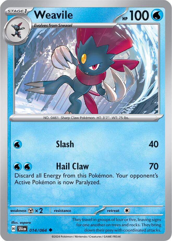 Weavile (014/064) [Scarlet & Violet: Shrouded Fable] | Pegasus Games WI