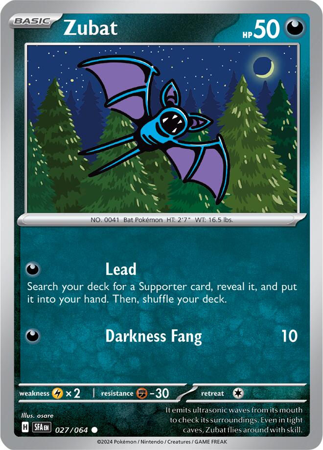 Zubat (027/064) [Scarlet & Violet: Shrouded Fable] | Pegasus Games WI