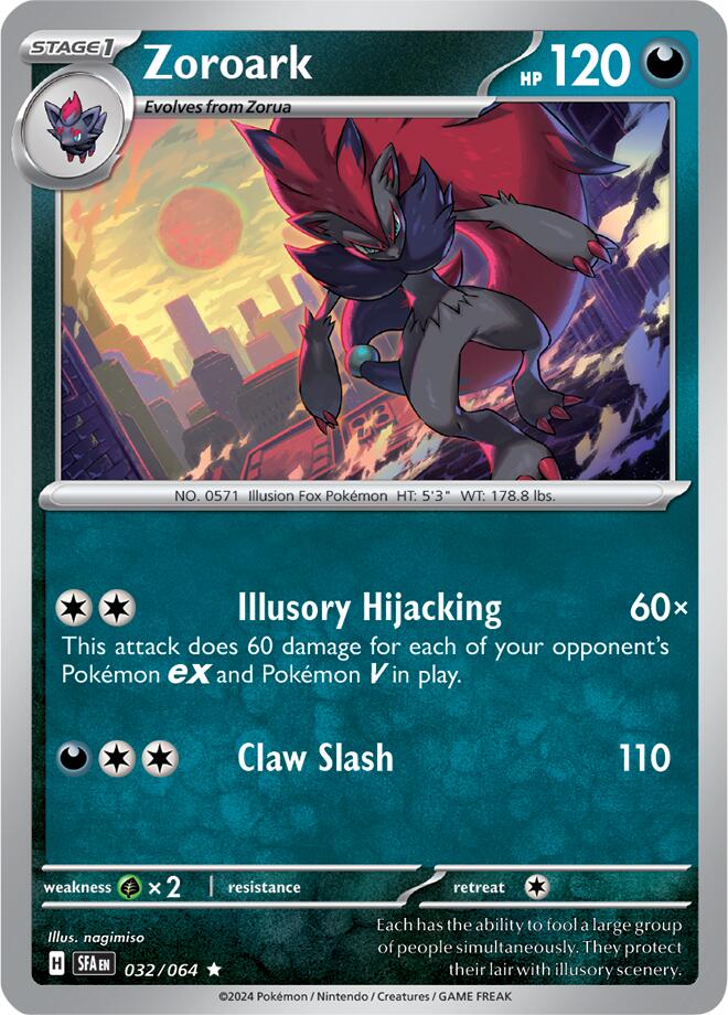 Zoroark (032/064) [Scarlet & Violet: Shrouded Fable] | Pegasus Games WI