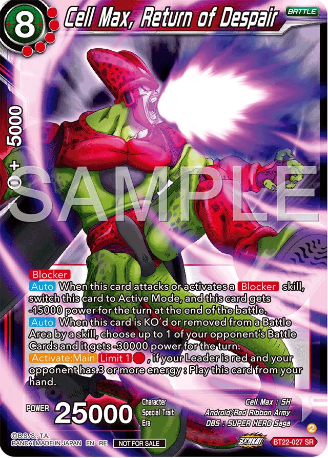 Cell Max, Return of Despair (Deluxe Pack 2024 Vol.2) (BT22-027) [Promotion Cards] | Pegasus Games WI