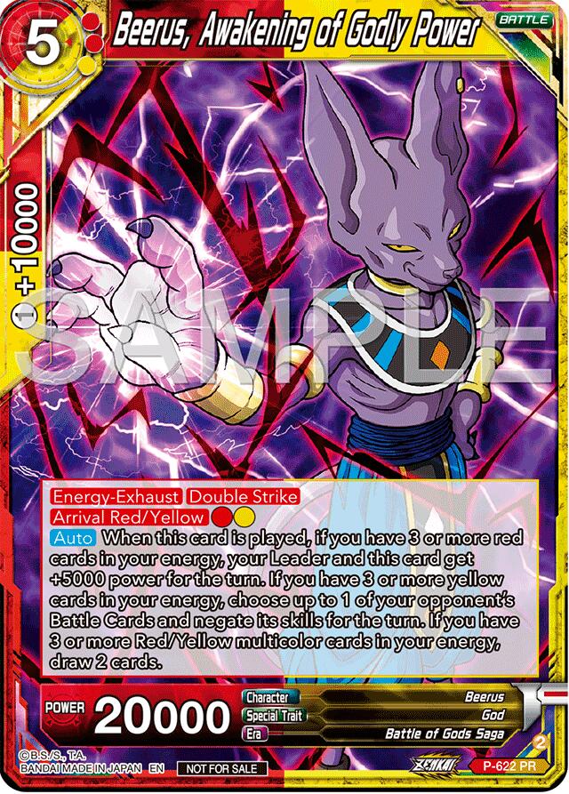 Beerus, Awakening of Godly Power (Deluxe Pack 2024 Vol.2) (P-622) [Promotion Cards] | Pegasus Games WI