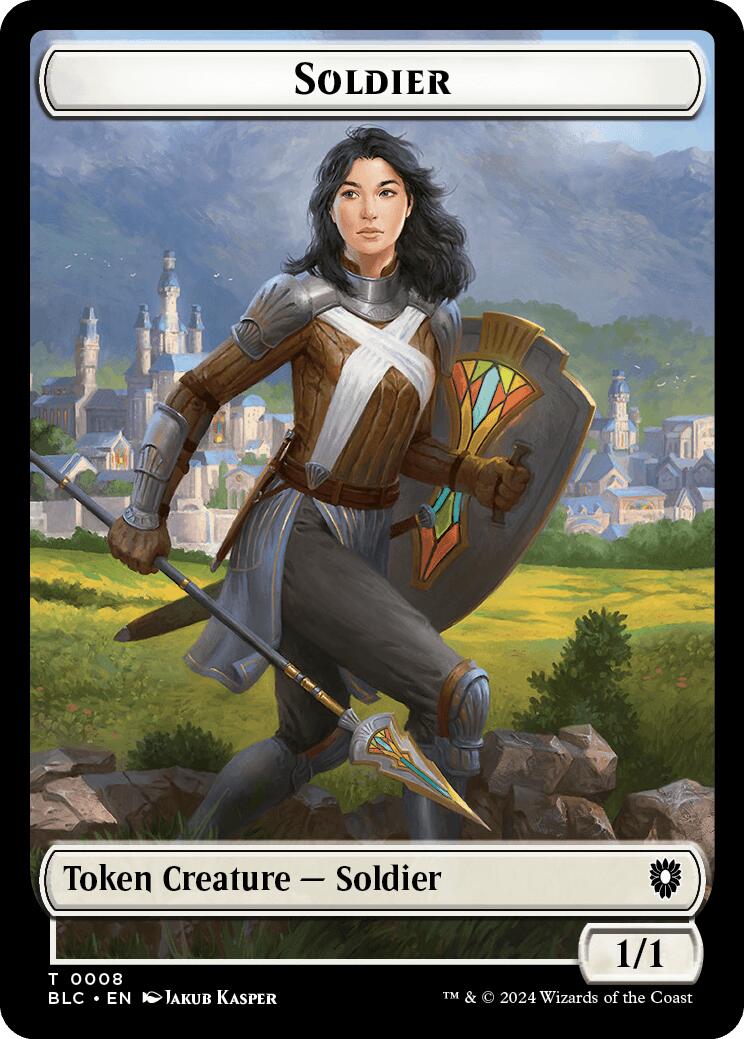 Soldier // Citizen Double-Sided Token [Bloomburrow Commander Tokens] | Pegasus Games WI