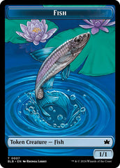 Bird (011) // Fish Double-Sided Token [Bloomburrow Commander Tokens] | Pegasus Games WI