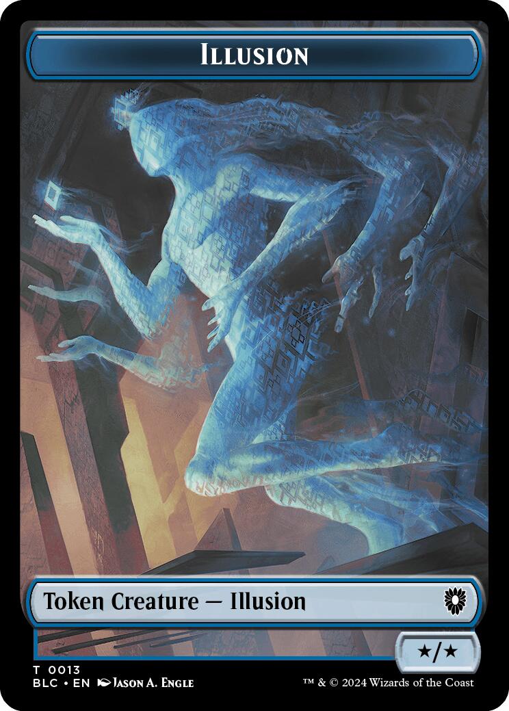 Illusion // Goblin Double-Sided Token [Bloomburrow Commander Tokens] | Pegasus Games WI