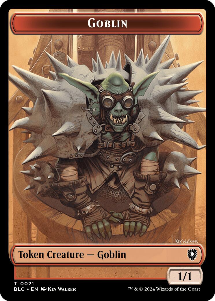 Goblin // Thopter Double-Sided Token [Bloomburrow Commander Tokens] | Pegasus Games WI