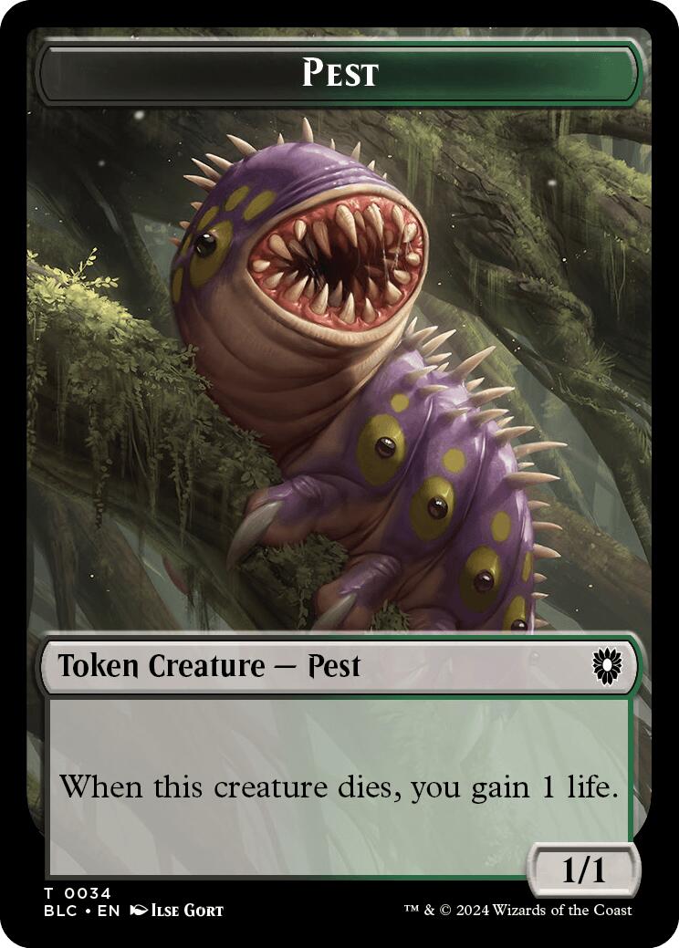 Pest // Shapeshifter Double-Sided Token [Bloomburrow Commander Tokens] | Pegasus Games WI