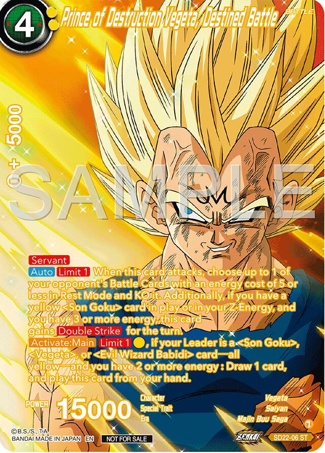 Prince of Destruction Vegeta, Destined Battle (Premium Alt-Art Card Set 2024 Vol.2) (SD22-06) [Promotion Cards] | Pegasus Games WI