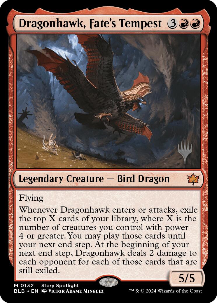 Dragonhawk, Fate's Tempest (Promo Pack) [Bloomburrow Promos] | Pegasus Games WI