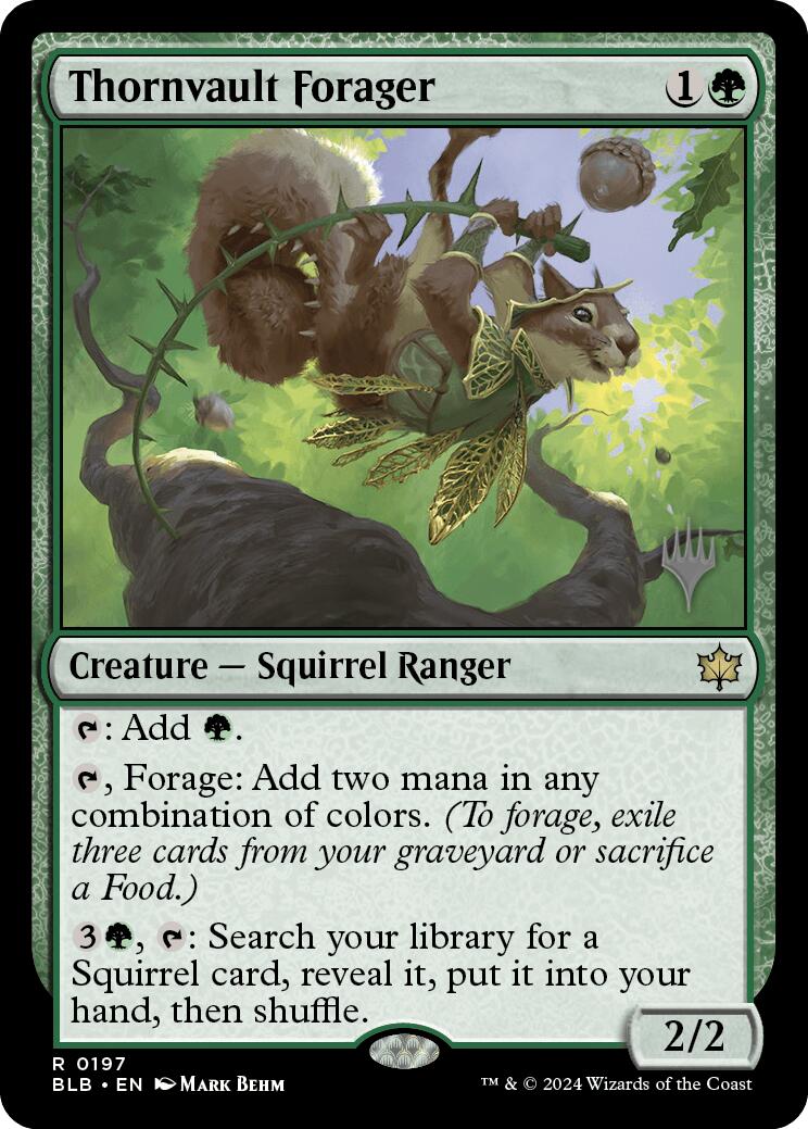 Thornvault Forager (Promo Pack) [Bloomburrow Promos] | Pegasus Games WI