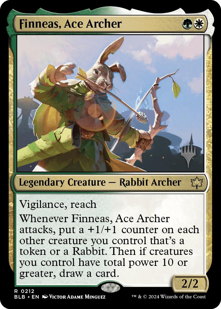 Finneas, Ace Archer (Promo Pack) [Bloomburrow Promos] | Pegasus Games WI