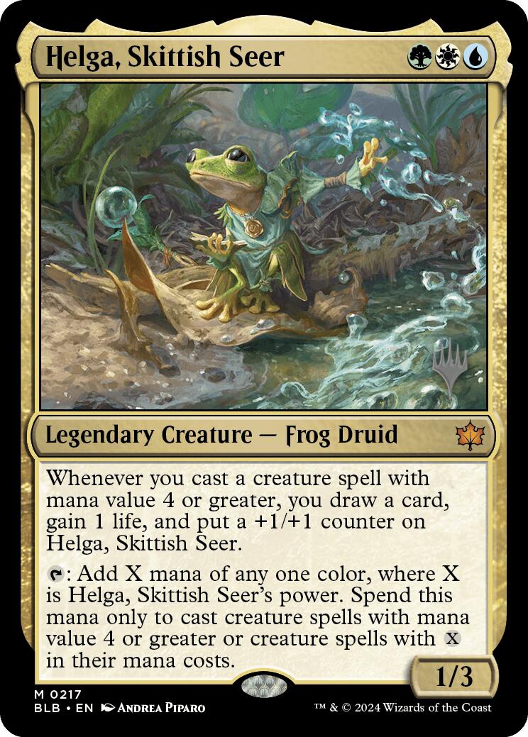 Helga, Skittish Seer (Promo Pack) [Bloomburrow Promos] | Pegasus Games WI