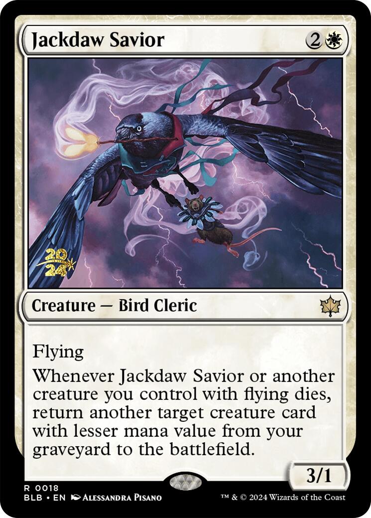 Jackdaw Savior [Bloomburrow Prerelease Promos] | Pegasus Games WI