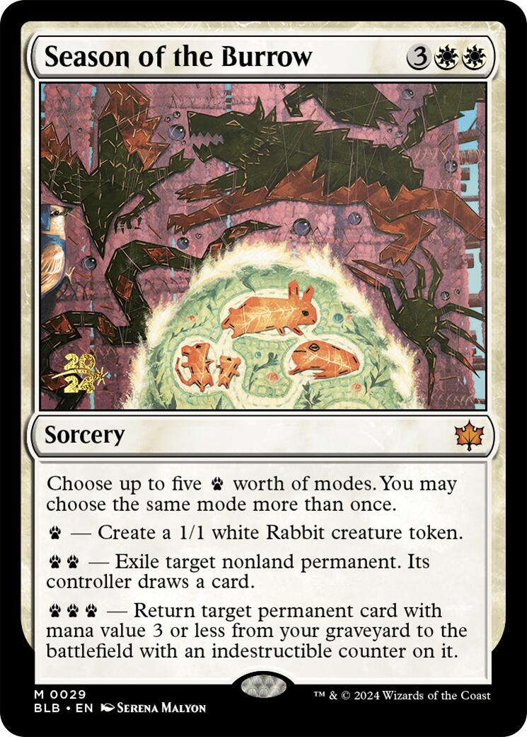 Season of the Burrow [Bloomburrow Prerelease Promos] | Pegasus Games WI
