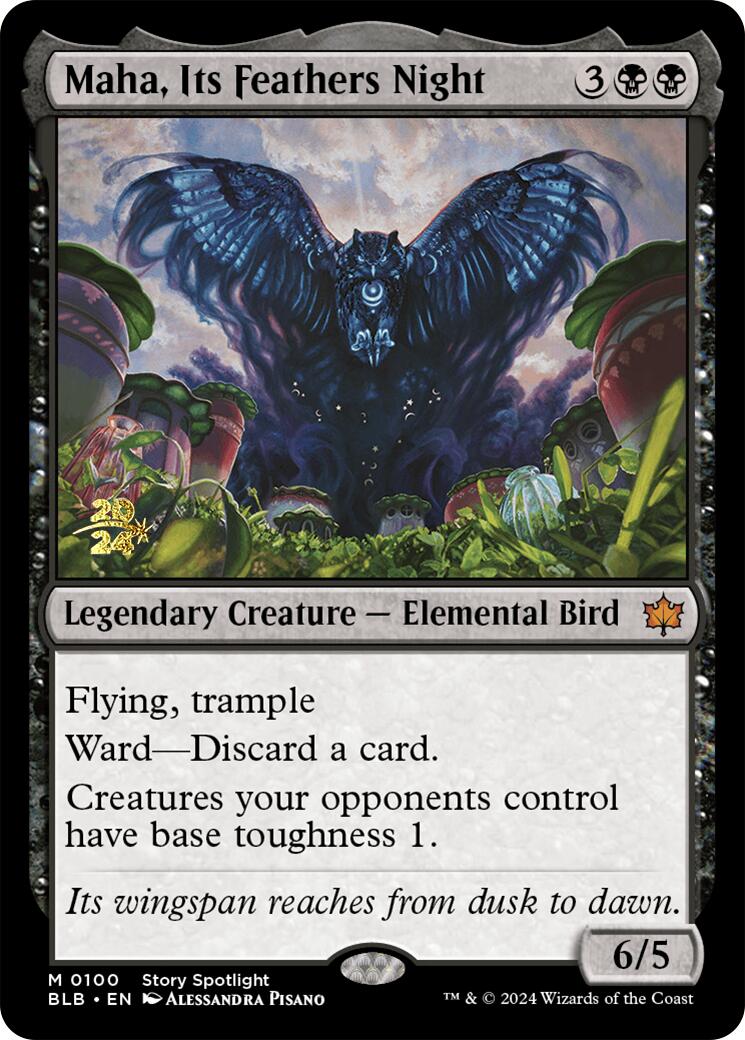 Maha, Its Feathers Night [Bloomburrow Prerelease Promos] | Pegasus Games WI