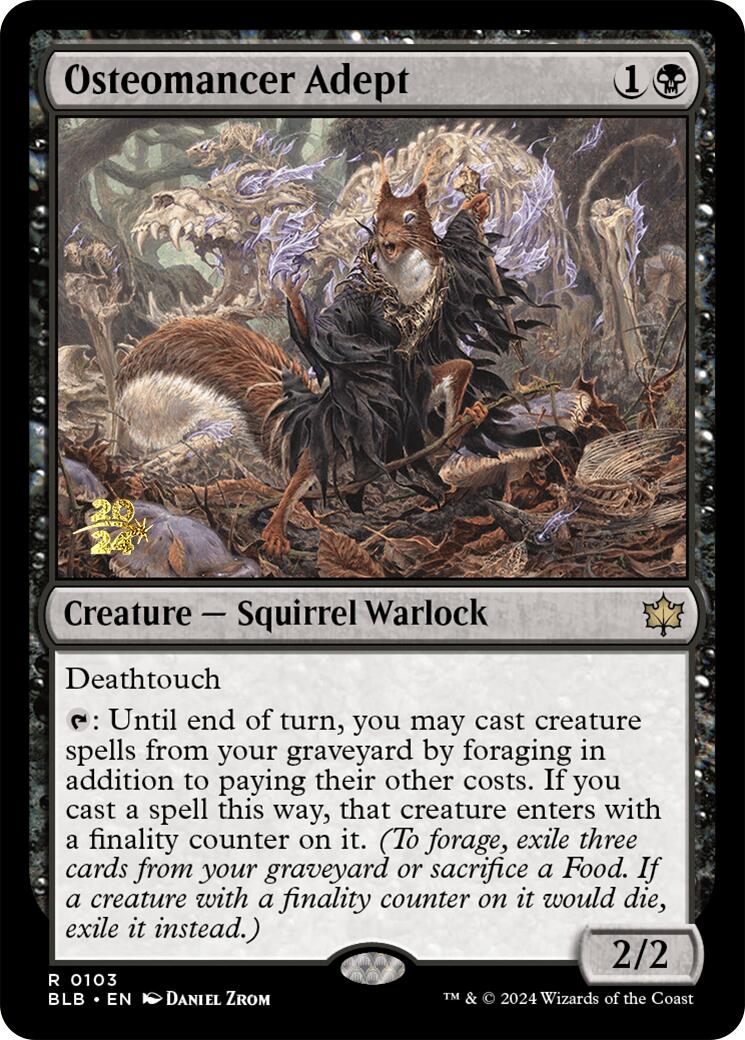 Osteomancer Adept [Bloomburrow Prerelease Promos] | Pegasus Games WI