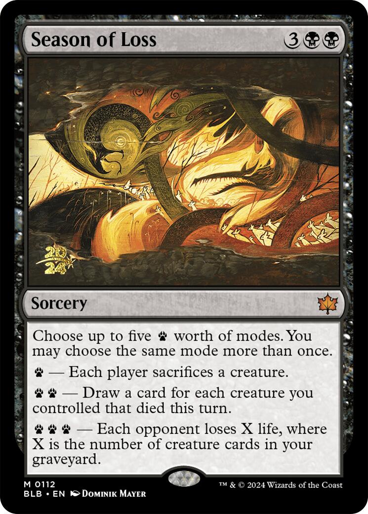 Season of Loss [Bloomburrow Prerelease Promos] | Pegasus Games WI