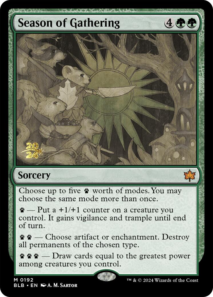 Season of Gathering [Bloomburrow Prerelease Promos] | Pegasus Games WI