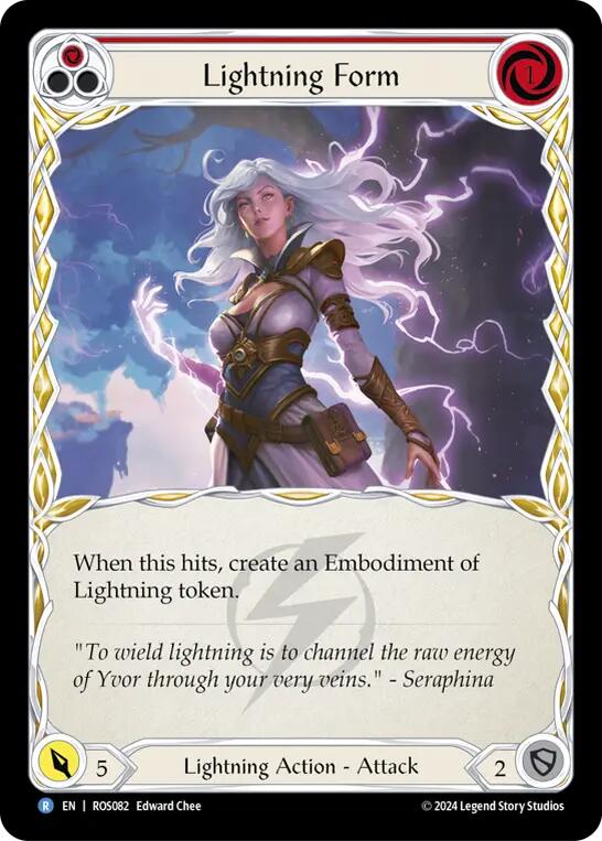 Lightning Form (Red) [ROS082] (Rosetta)  Rainbow Foil | Pegasus Games WI