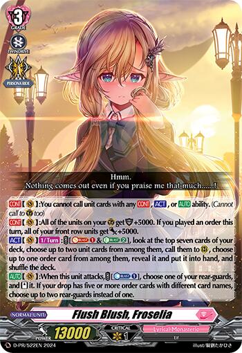 Flush Blush, Froselia (D-PR/522EN) [D Promo Cards] | Pegasus Games WI