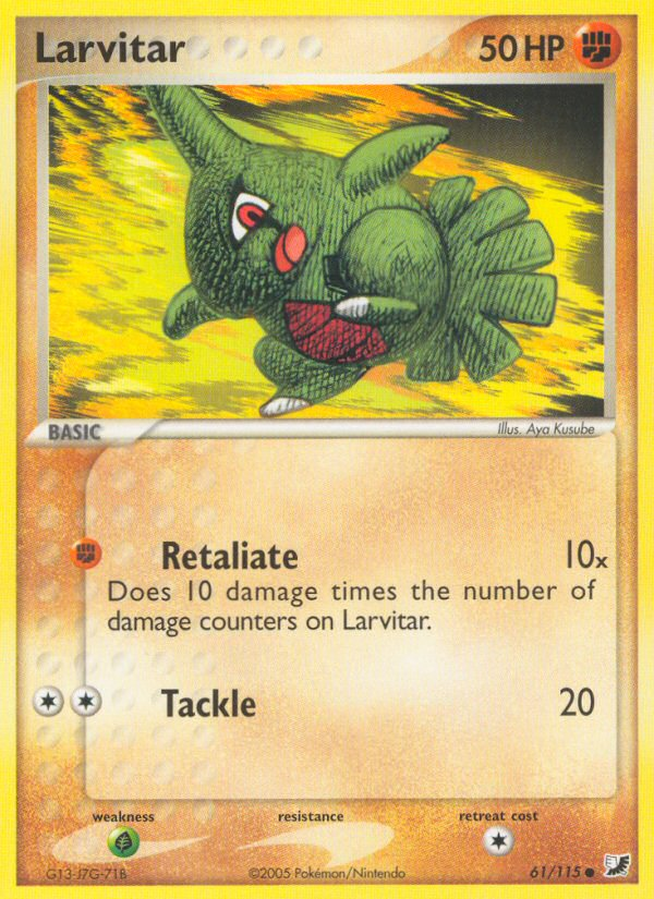 Larvitar (61/115) [EX: Unseen Forces] | Pegasus Games WI