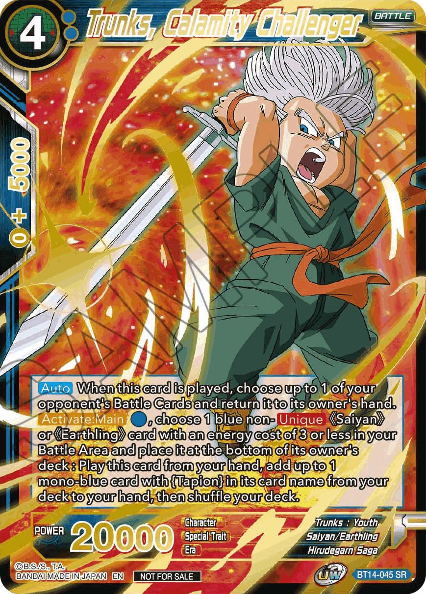 Trunks, Calamity Challenger (Alt. Art Card Set 2023 Vol. 1) (BT14-045) [Tournament Promotion Cards] | Pegasus Games WI