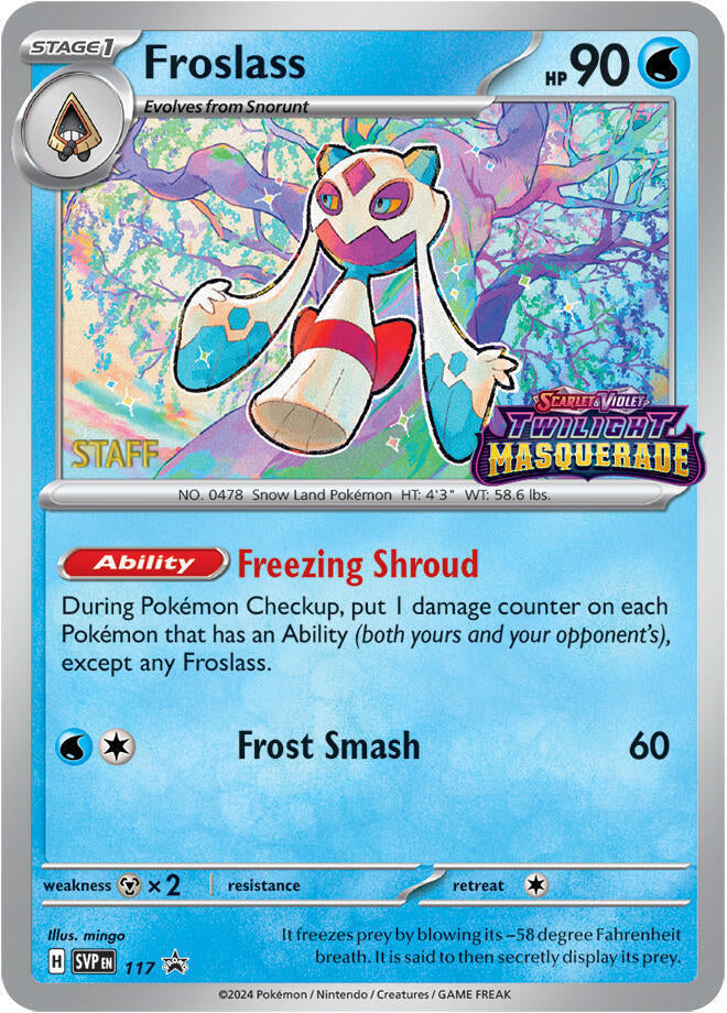 Froslass (117) (Staff) [Scarlet & Violet: Black Star Promos] | Pegasus Games WI