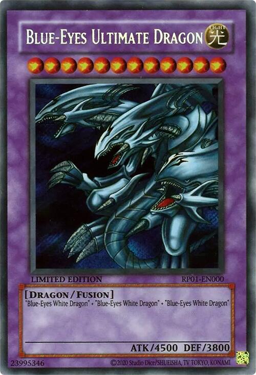 Blue-Eyes Ultimate Dragon [RP01-EN000] Secret Rare | Pegasus Games WI