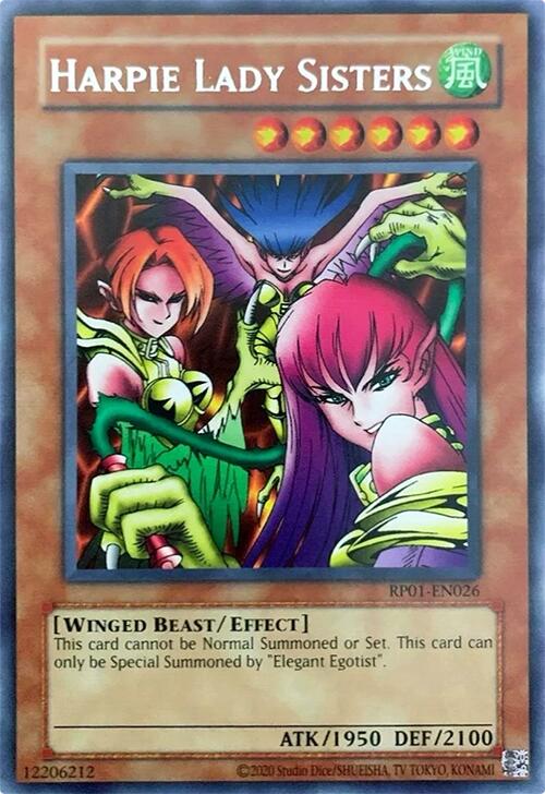 Harpie Lady Sisters [RP01-EN026] Rare | Pegasus Games WI