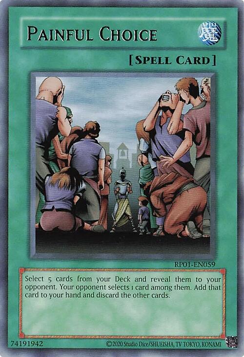 Painful Choice [RP01-EN059] Rare | Pegasus Games WI