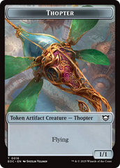 Thopter // Gnome Double-Sided Token [Edge of Eternities Commander Tokens] | Pegasus Games WI